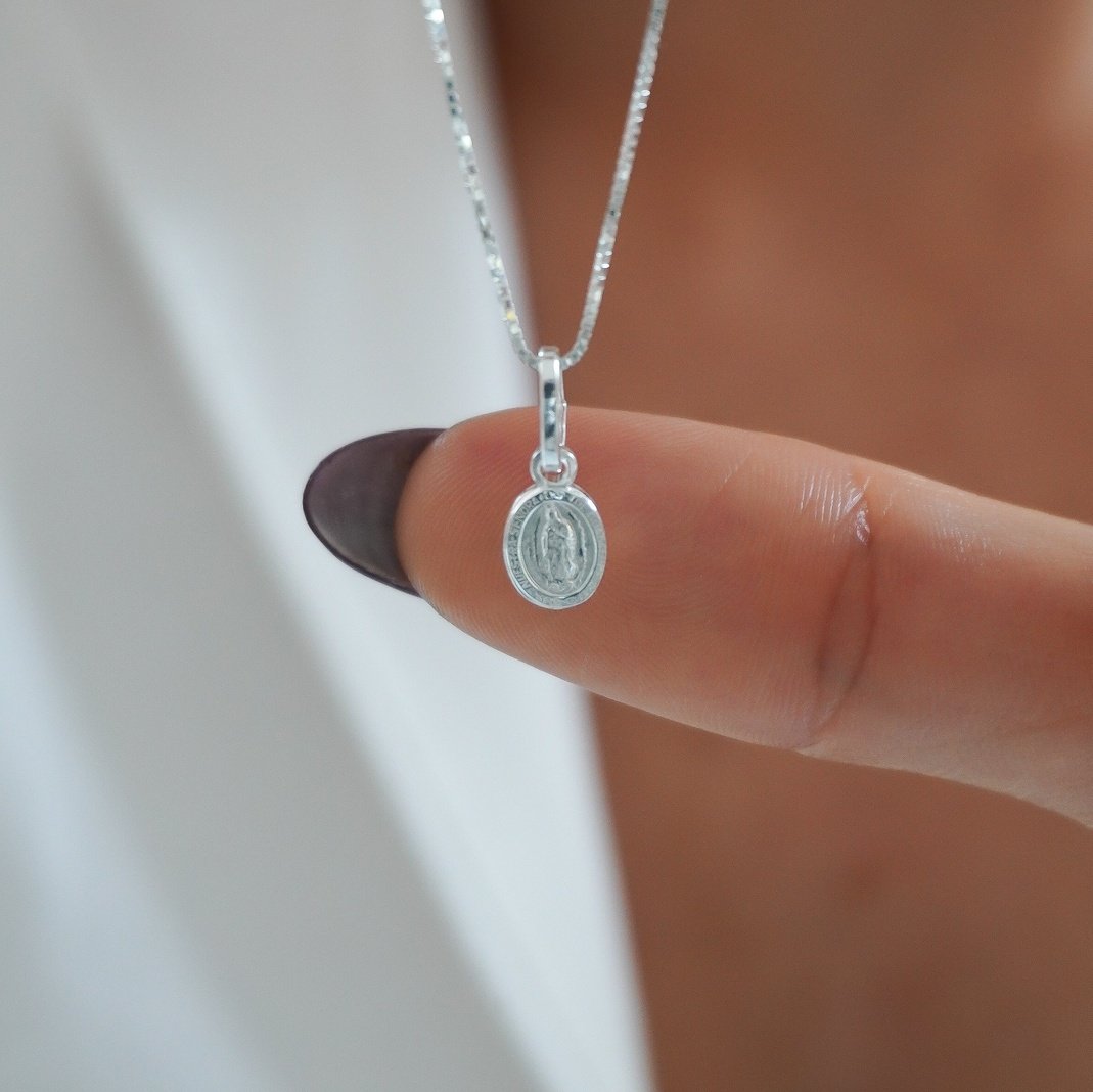 OFERTA COLLAR GUADALUPE +ENVIO GRATIS PLATA 100% PURA